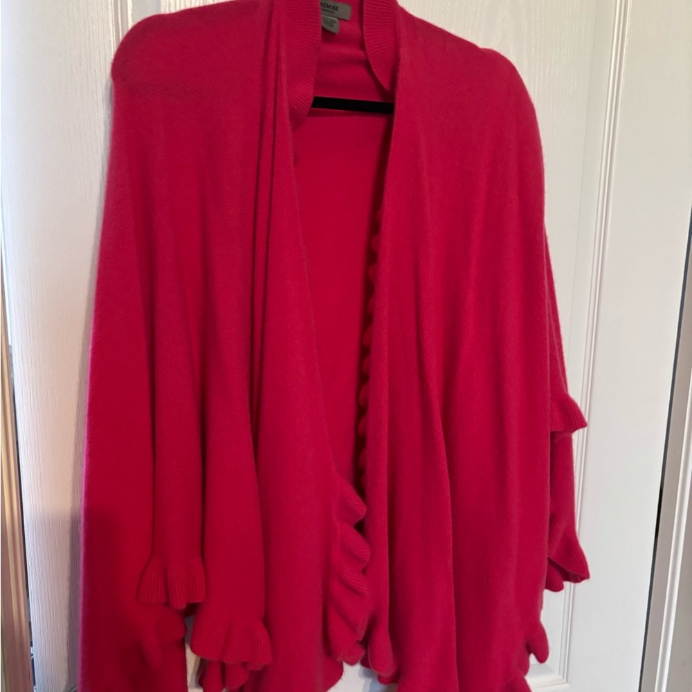 Premise Vibrant Pink Open-Front Poncho